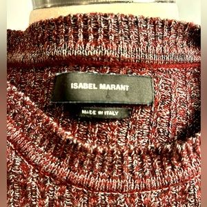 Isabel Marant Cropped Sweater size 40 Knit Burgundy